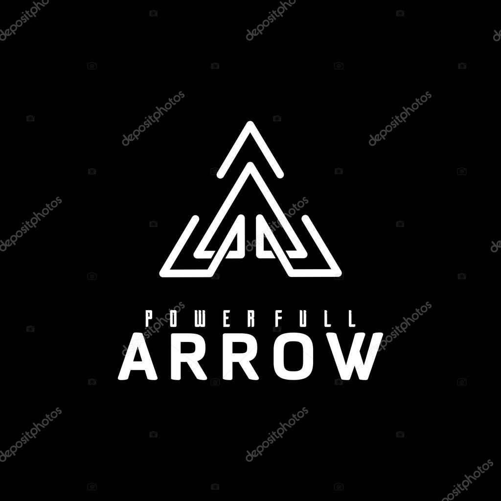 Letter A and Arrow Logo