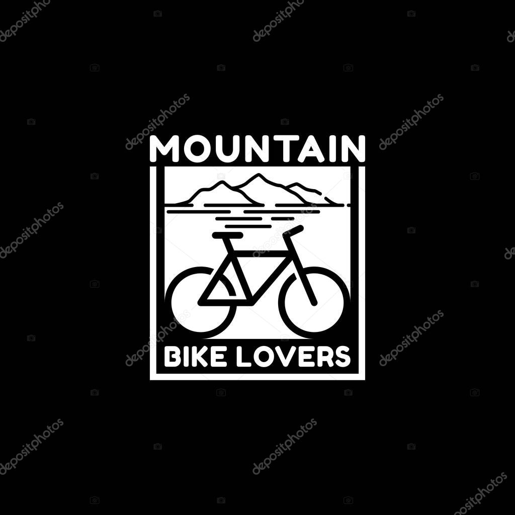 Simple Mountain Bike Lover Logo