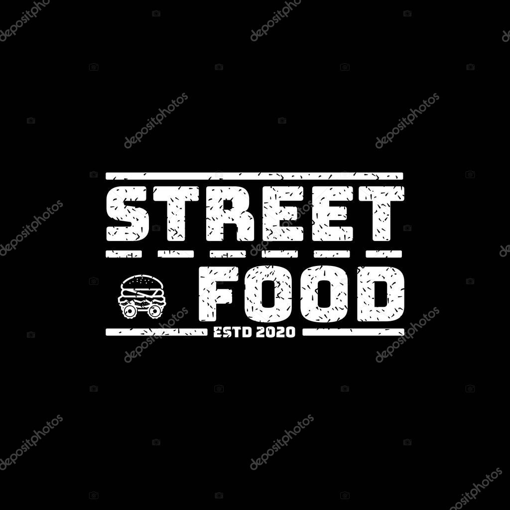 Simple street food logo for food business
