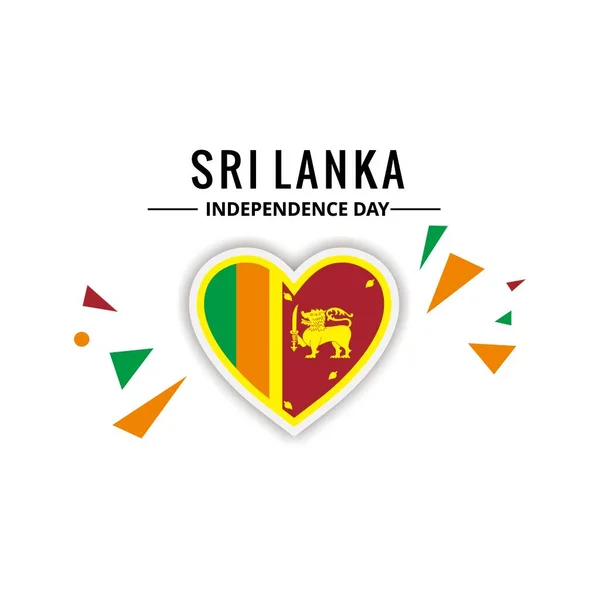Sri Lanka Kształt Serca Nadaje Się Godła Lub Symbolu — Zdjęcie stockowe