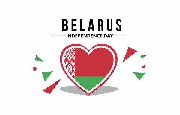 Wektor Białoruskiej Flagi Ornament Białoruski Miłość Białoruska Dzień Niepodległości Białorusi — Wektor stockowy