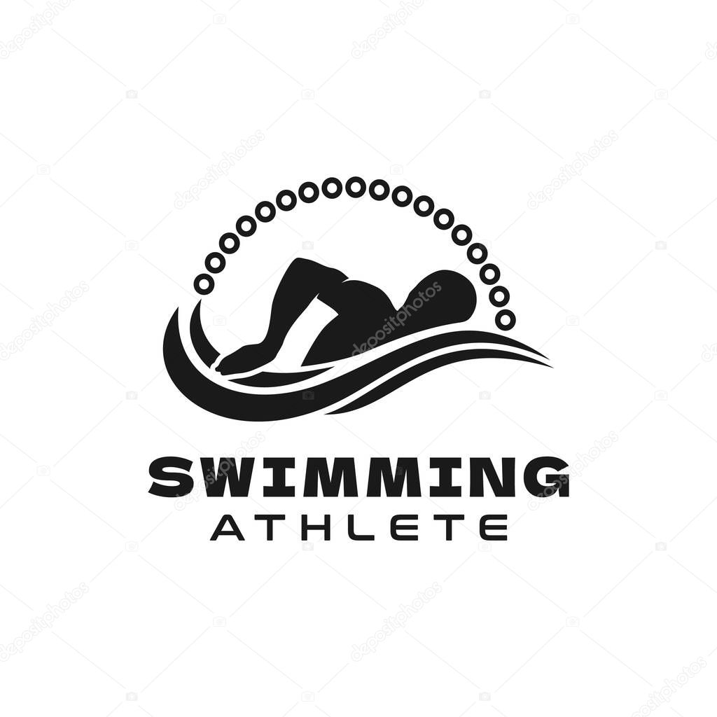 Swimming Sports Logo Vector Design Inspiration