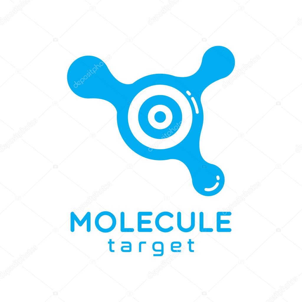 Molecule Bubble Link And Target Board - Icon Logo Design Inspiration