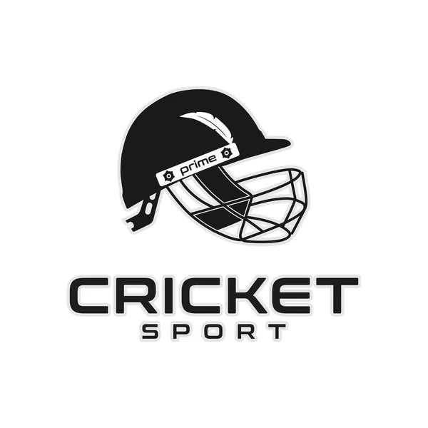 Illustration Casque Cricket Pour Logo Sportif Design Inspiration — Image vectorielle