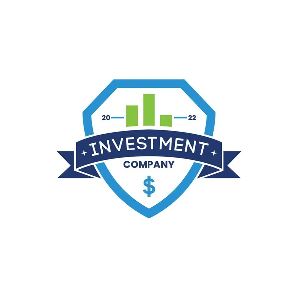 Logo Design Der Investmentgesellschaft Mit Dollar Symbol Designvektor — Stockvektor
