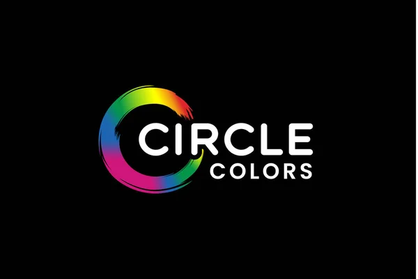 Rainbow Color Initial Logo Splash Brush Logo Design Inspiration Vektorgrafik