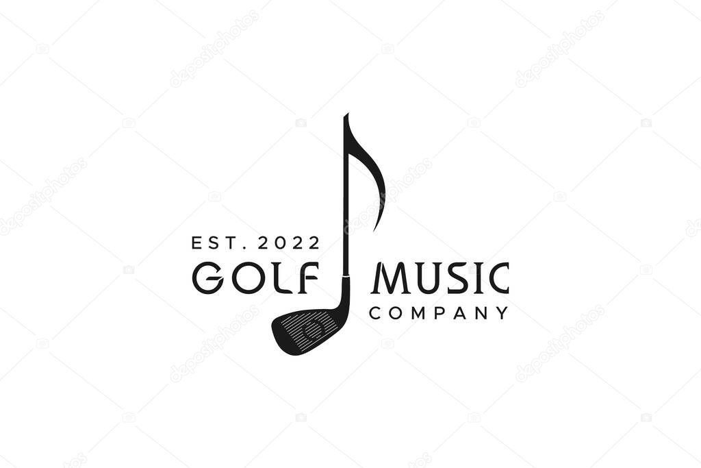 Golf Sticks Tone Music Logo Design