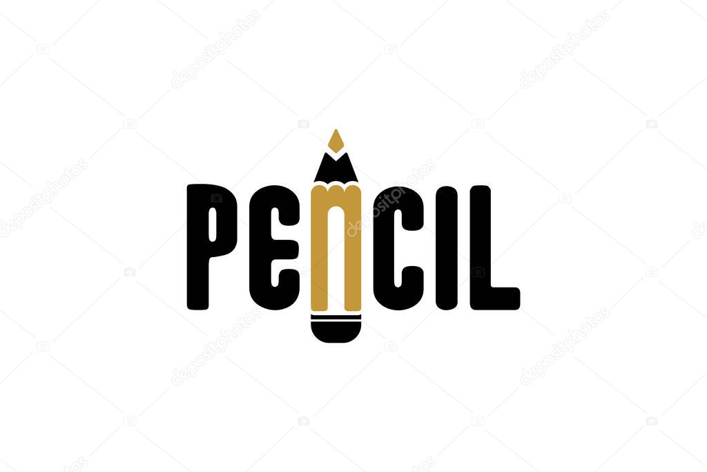 Pencil Typography Smart and Unique Logotype design