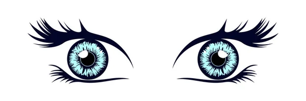 Beautiful Eyes Cartoon Vector Design Inspiration — Stock vektor