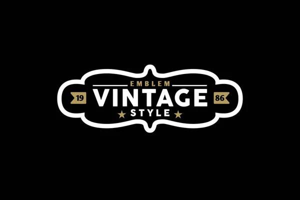 Vintage Classic Retro Badge Fashion Brand Label Logo Design Inspiration — Image vectorielle