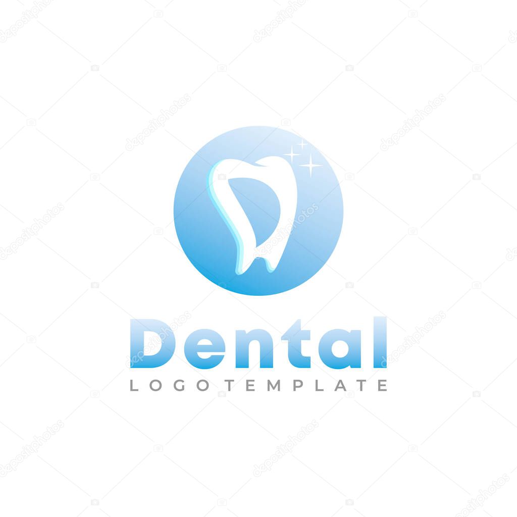 Letter D Tooth for Dental Dentist logo design