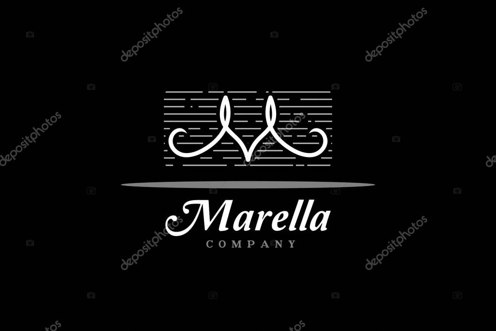 Beauty Initials Monogram M logo design