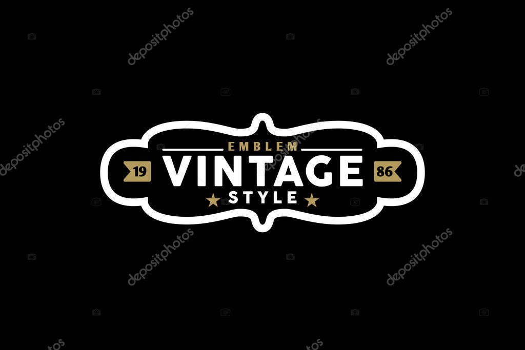 Vintage Classic Retro Badge Fashion Brand Label logo design inspiration