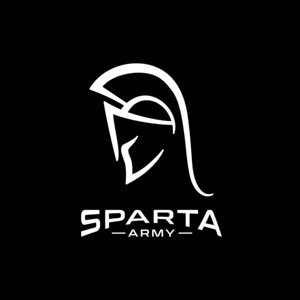 Semplice Minimalista Antico Romano Casco Spartano Logo — Vettoriale Stock