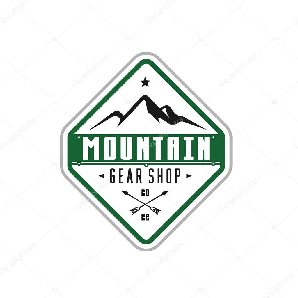 Vintage Mountain Logo Emblem Design Inspiration