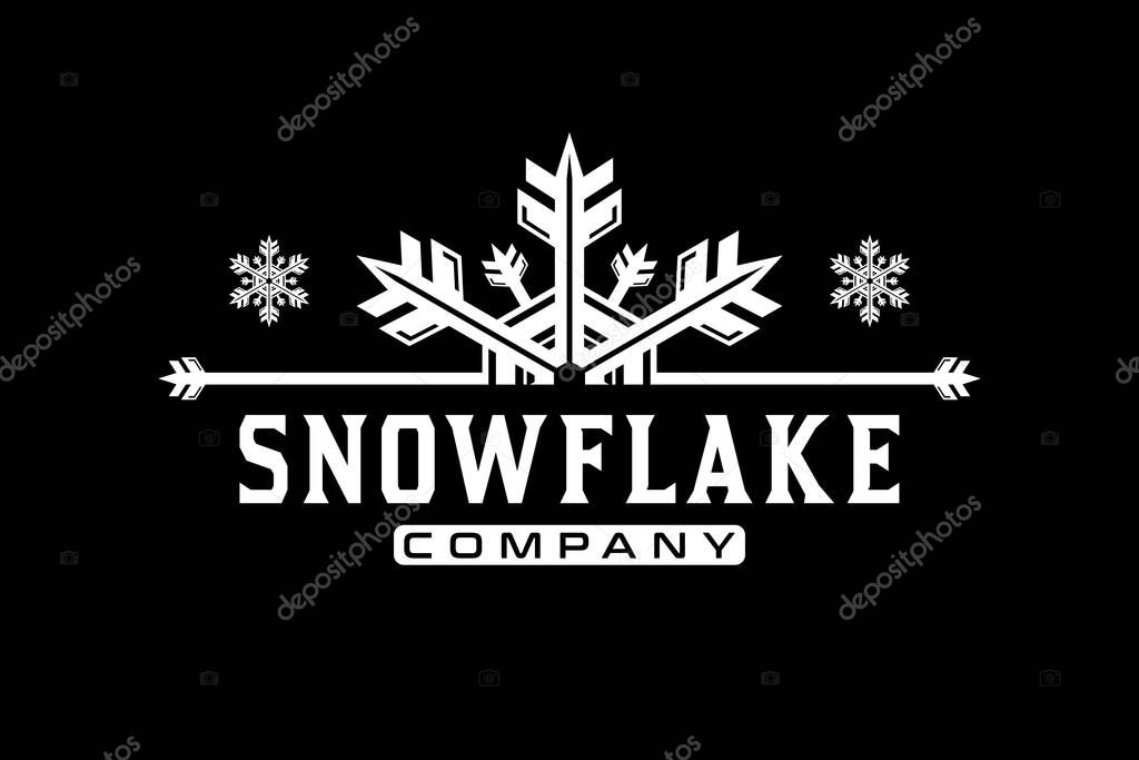 Snowflake Logo for Winter Company Vector Design Inspiration