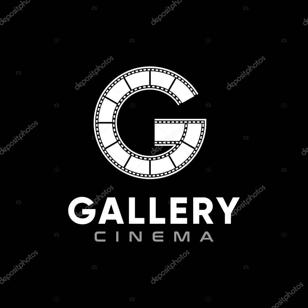 Camera Tape Reel Letter G for Film Production Logo Design Inspiration