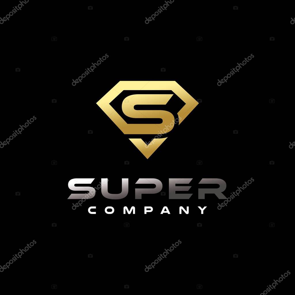 Diamond Letter S Super Logo Design