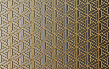 3D Yapılandırma Altın Kafes Modern Duvar Kağıdı Biçimi Tasarımı