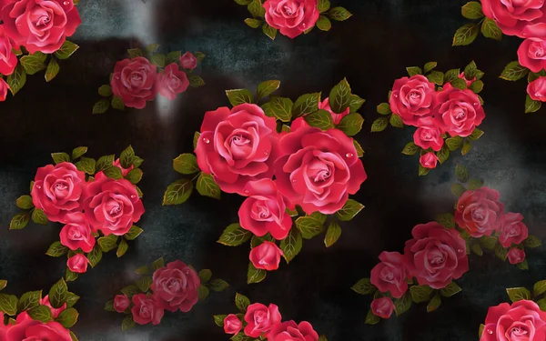 Rose Flower Wallpaper Texture — Fotografia de Stock