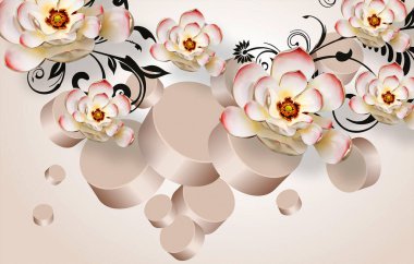 3D wallpaper lotus flower 3d background abstract design