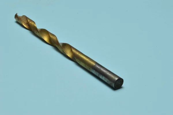 Drilling Bit Isolated Blue Background — 图库照片