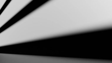 Boş siyah arka plan ve duvarlara yansıyan üç yatay ışık. Ürün veya modeller için alan