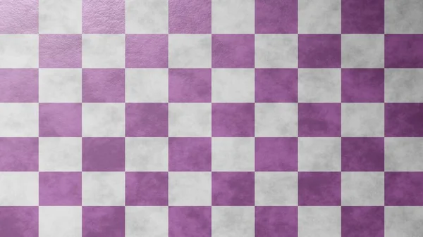 Rendering White Purple Checkered Pattern Marble Checkered Chess Texture Abstract — Fotografia de Stock