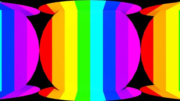 Rendering Presentation Template Colorful Circles Formed Rainbow Textured Lines Dark — Φωτογραφία Αρχείου