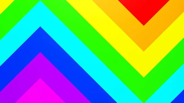 3D rendering. Diagonal lines pattern forming triangles. Background with diagonal lines with all the colors of the rainbow. Pattern for clothing or design of stripes with diversity of colors.