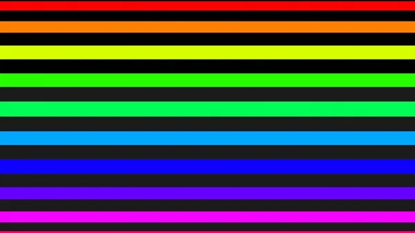 3D renderings. Horizontal lines with rainbow colors. Black and colored striped pattern. LGBTQ+ flag. Red, orange, green, yellow, blue, pink, purple colorful horizontal lines texture.