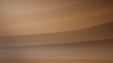 3D rendering. Brown abstract background with a polished surface. Brown floor texture with curved waves. Curves on a brown surface. Design or presentation template.
