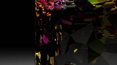 3D renderings. Colored glass gem. A natural mineral with multiple colors. Amethyst with yellow reflections. Artistic transparent glass for presentation template and many design uses
