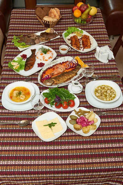 Lovely Amazing Set Table Gourmet Food — Stockfoto