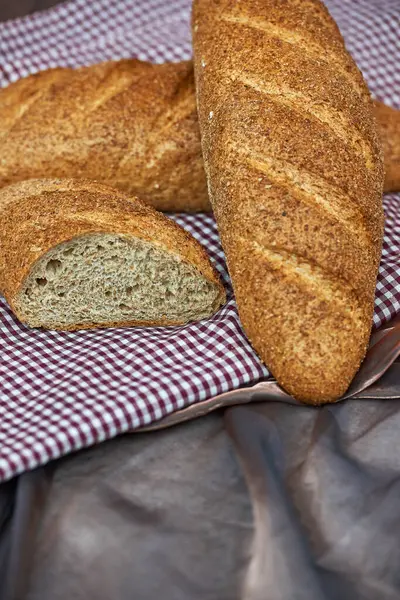 Rye Bread Baked Home Very Tasty — 스톡 사진