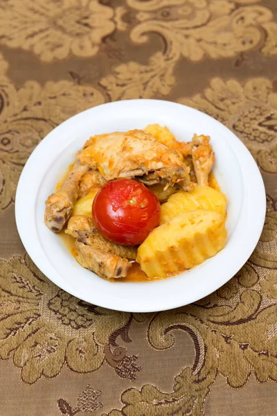 Azerbaijani National Cuisine Dish Called Sauce Chicken Own Juice — Fotografia de Stock