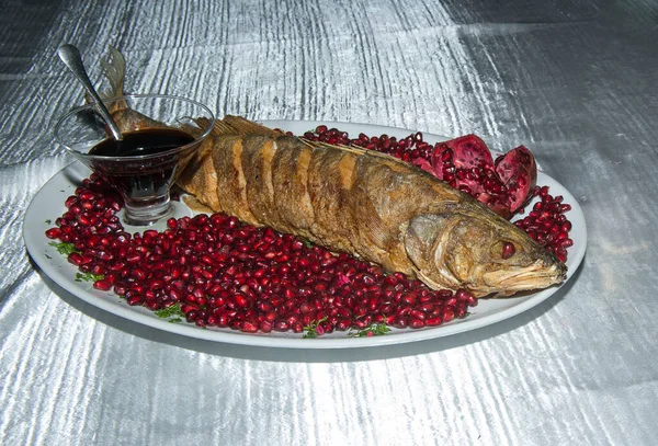  Fried fish Pike perch with decoration studio shooting testy food