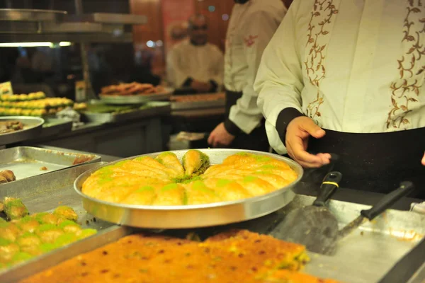 Doces Turcos Baklava Istanbul Muito Saboroso — Fotografia de Stock