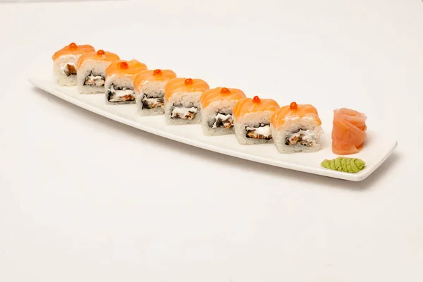 Japanes sushi this vasabi studio shot .