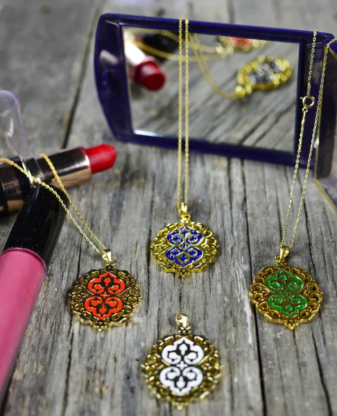 Pattern Jewelry chain necklace  Azerbaijan National Pattern Antique National Treasure .