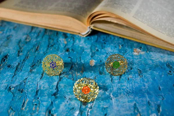 Pattern Jewelry Ring Азербайджан National Pattern Antique National Treasure — стокове фото