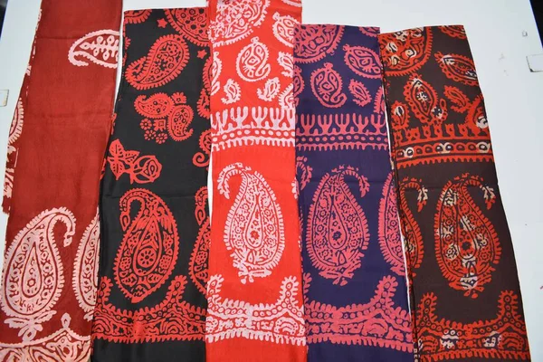 Azerbaijani National National Silk Scarf Called Kelagayi Different Colors National — Stock Photo, Image