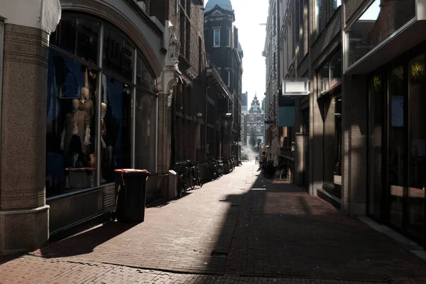 Early Deserted Morning Amsterdam Rare Shot — Stock Photo, Image