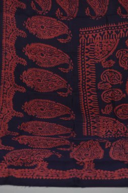 Azerbaijani national silk scarf called Kelagayi red color and national patterns
