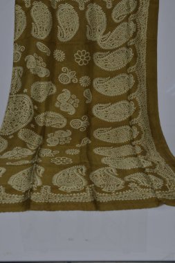 Azerbaijani national silk scarf called Kelagayi studio shooting