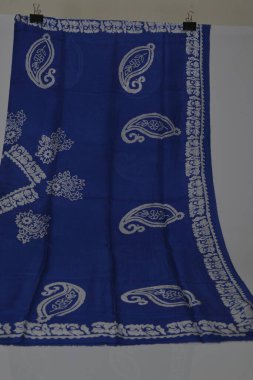Azerbaijani national silk scarf called Kelagayi studio shooting