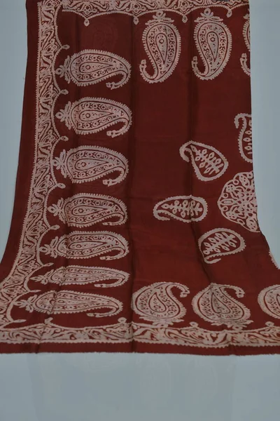 Azerbaijani national national silk scarf called Kelagayi red colour