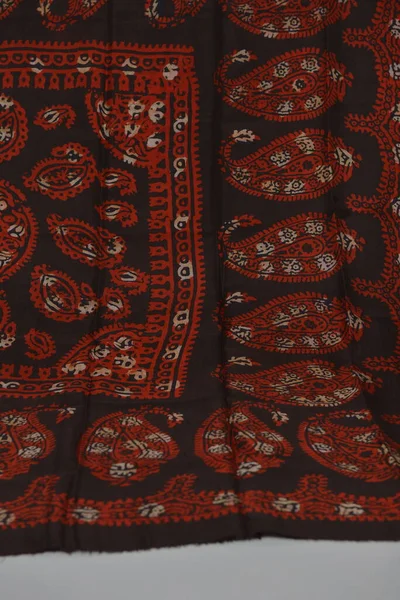 Azerbaijani national silk scarf called Kelagayi red color and national patterns