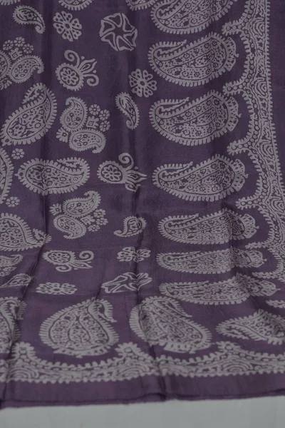 Azerbaijani national silk scarf called Kelagayi lilac color and national patterns