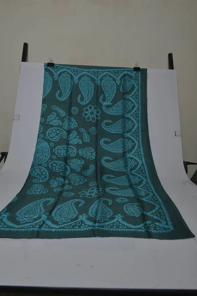 Azerbaijani national silk scarf called Kelagayi studio shooting